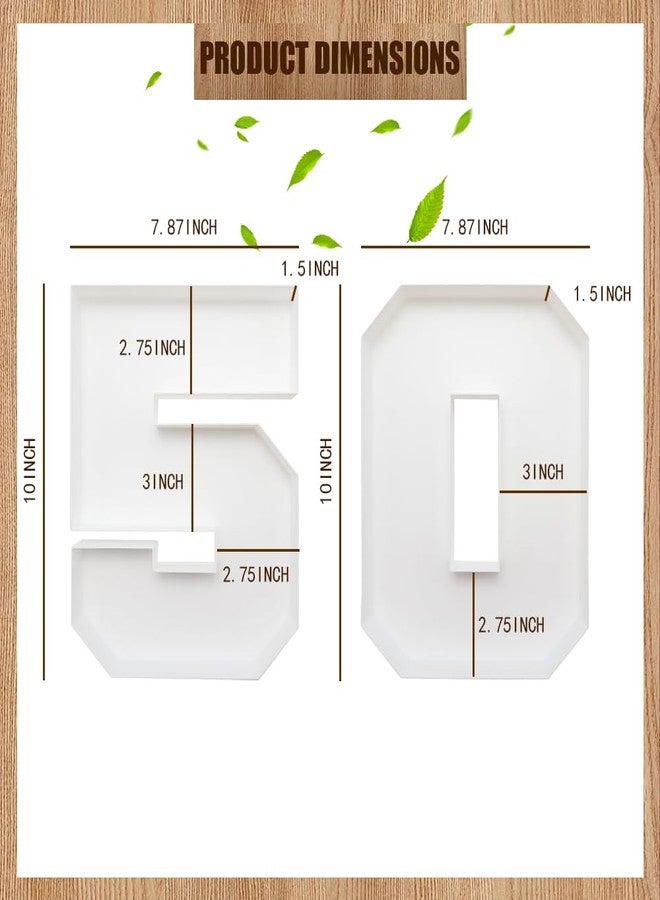 Valguri Reusable Charcuterie Number Fillable Serving Tray, 10 inch, Plastic Acrylic Food Appetizer Tray, Birthday Anniversary Treat Party Decor (50 Shape) - Image 2
